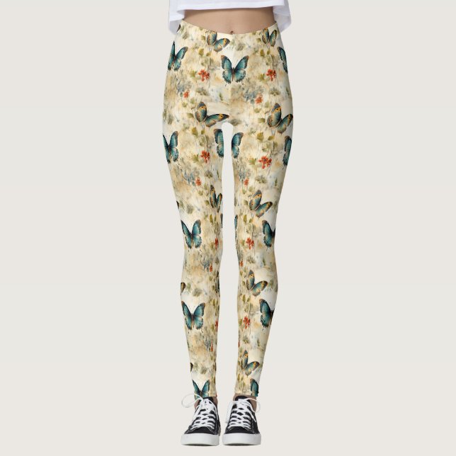 Legging Borboletas e flores coloridas (11) (Frente)