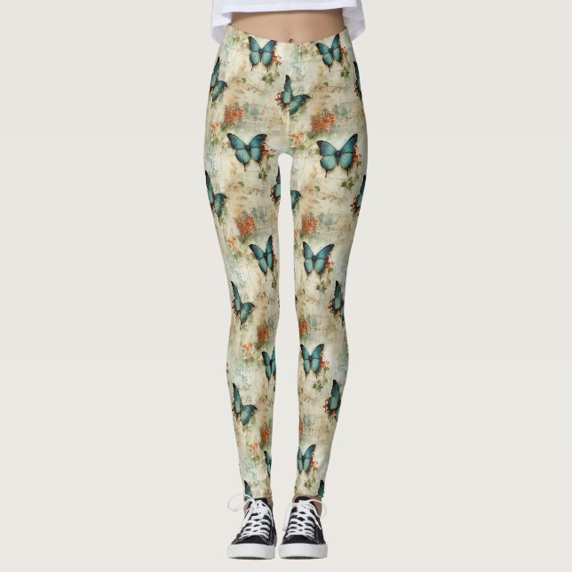 Legging Borboletas e flores coloridas (12) (Frente)
