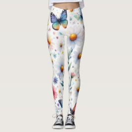 Legging Borboletas e margaridas