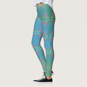 Legging Borboletas em Águas Azuis Misty