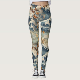 Legging Borboletas Em Ondas