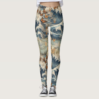 Legging Borboletas Em Ondas