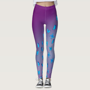 Legging Borboletas Encantadas Pernas Roxas