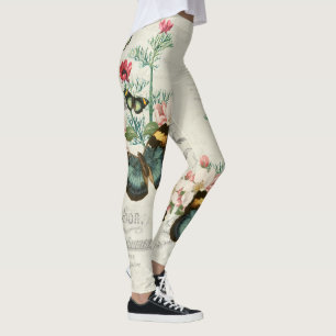 Legging Borboletas Flores Selvagens Ephemera Romântica Vi
