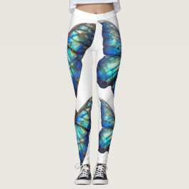 Legging Borboletas iridescentes em branco