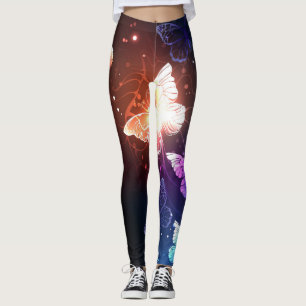 Legging Borboletas noturnas brilhantes