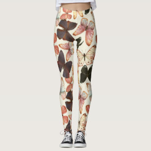 Legging Borboletas Tropicais: Padrão Sem Costura De Aquare