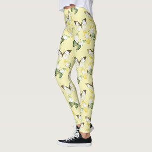 Legging Borboletas Verde Amarelo