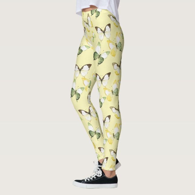 Legging Borboletas Verde Amarelo (Esquerda)