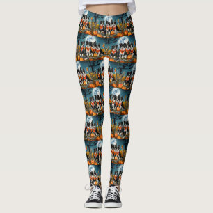 Legging Border Collie Halloween Assustador