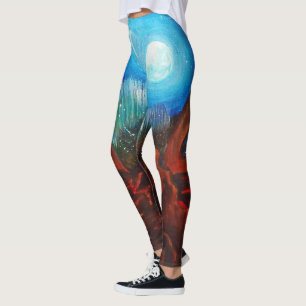 Legging Borealis da Aurora da fantasia, aurora boreal
