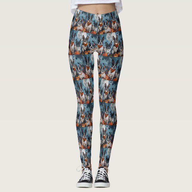 Legging boston terrier Dia das Bruxas Assustador (Frente)