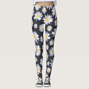Legging Botânica das Flores Brancas Clássicas