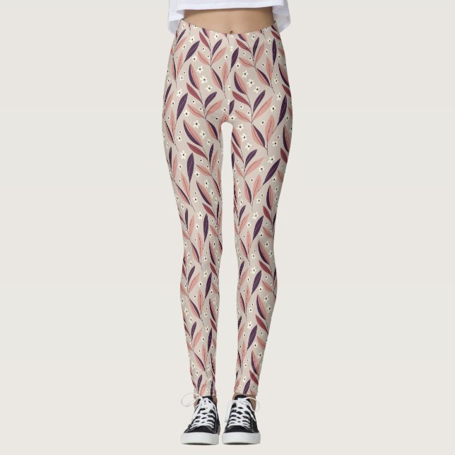 Legging Botânica Moderna Inspirada na Natureza (Frente)
