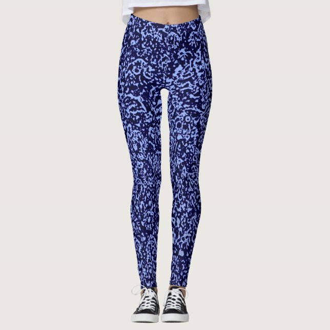 Legging Botanical Pattern in Blue 1 (Frente)