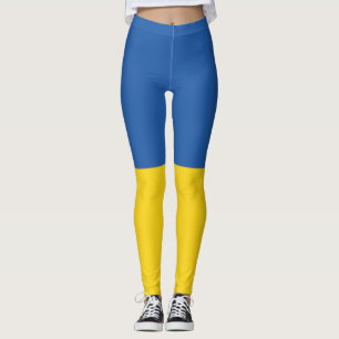 Legging Botão Bandeira da Ucrânia