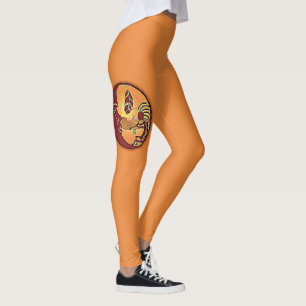 Legging Botão de Paisagem - Kokopelli Lua Pena 1