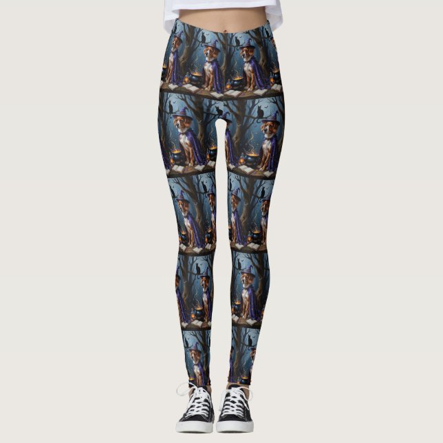 Legging Bouviers des Flandres Whimsical Halloween Painting (Frente)