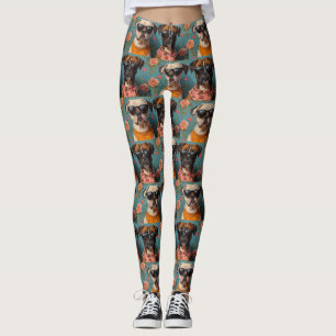 Legging Boxeador Com Rosas do Coração Dia dos Namorados
