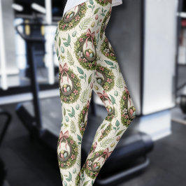 Legging Boxwood Easter Wreath Pink Bow with Egg