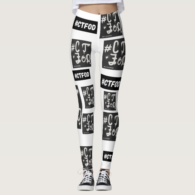 Legging Branca B&W #Pintor de jornal CTFOD (Frente)