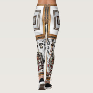 legging branca preta espelho longa adolescente