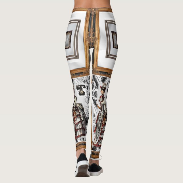 legging branca preta espelho longa adolescente (Verso)
