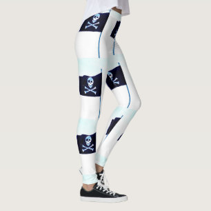 Legging branco alegre da bandeira de Roger