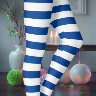 Legging Branco e Azul