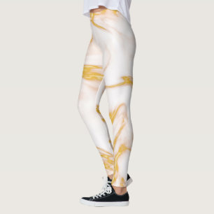 Legging Branco e Dourado
