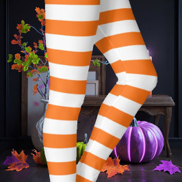 Legging Branco e Laranja