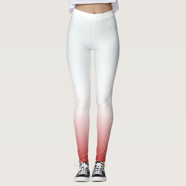 Legging Branco e Natal Vermelho (Frente)