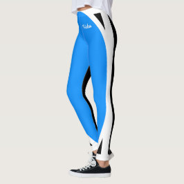 Legging Branco e Preto, Branco e Azul Sexual