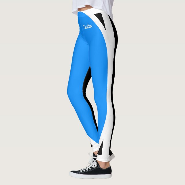 Legging Branco e Preto, Branco e Azul Sexual (Esquerda)