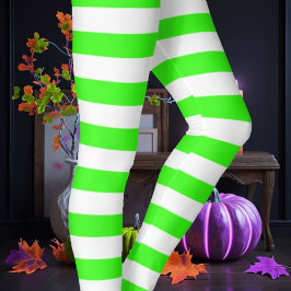 Legging Branco e Verde