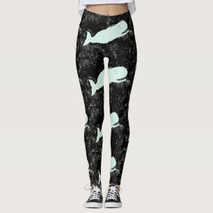 Legging branco preto