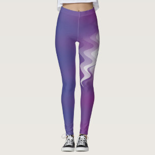 Legging Branco púrpura azul