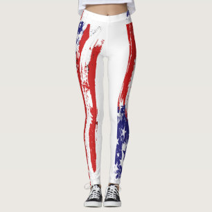 Legging Branco Vermelho e Azul, Patrimônio, Liberdade, Ba