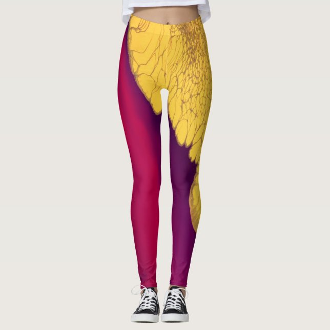 Legging Brasa Abstrata Dourada (Frente)