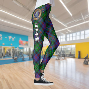 Legging Brasão do Clã Malcolm sobre Tartan