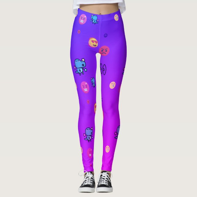 Legging bravo amor dinossauro emoji (Frente)