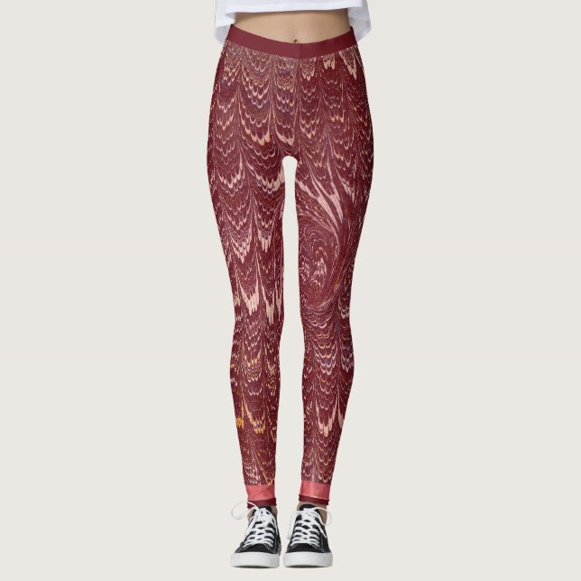 Legging brick red marble print (Frente)