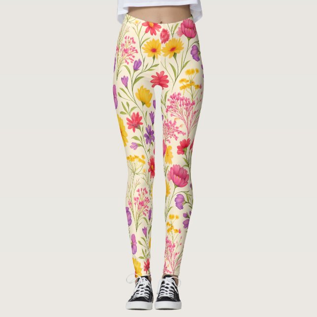 Legging Bright Spring Botanical Design (Frente)