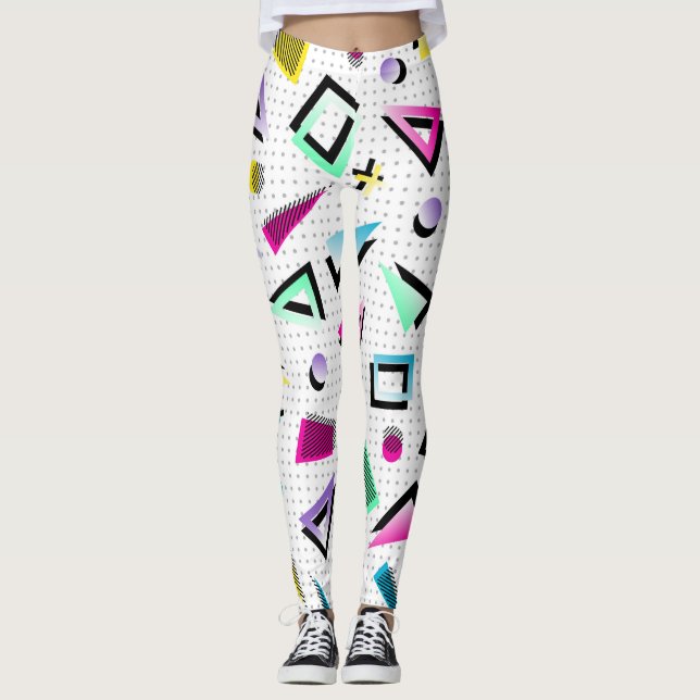 Legging Bright White Pop Art 1980s (Frente)