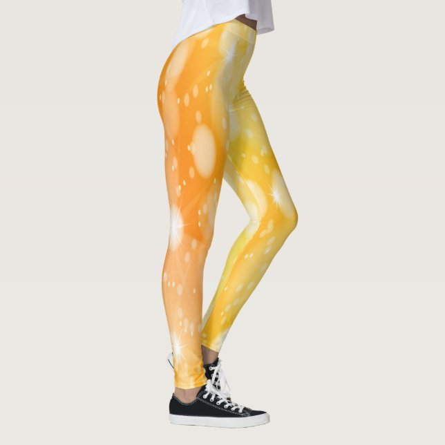 Legging Brilhante amarelo alaranjado (Direita)