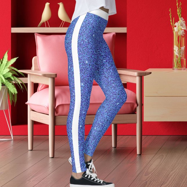 Legging Brilhante Azul Brito Brilhante Brilhantes Estimula (Criador carregado)