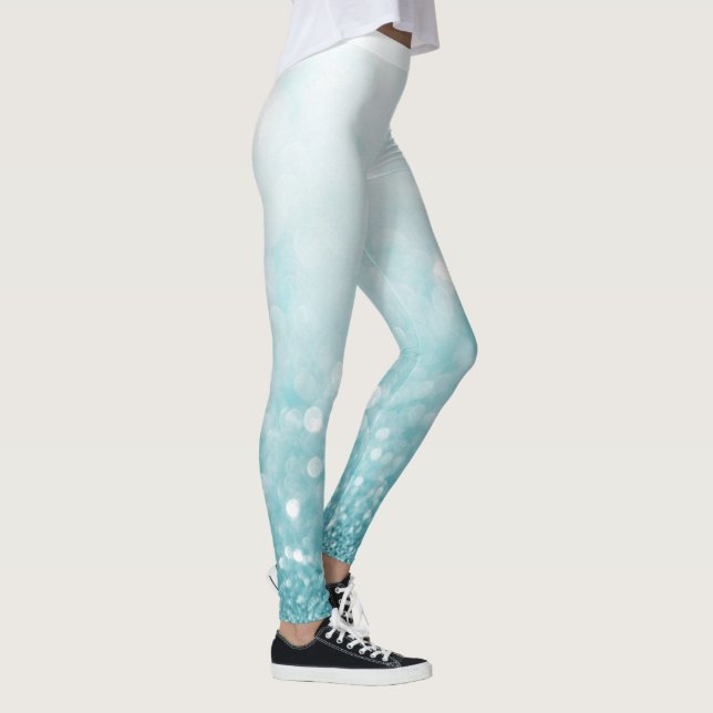 Legging Brilhante Azul-Claro (Direita)