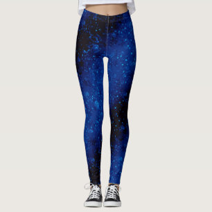 Legging Brilhante brilhante marinho de confetti sem costur