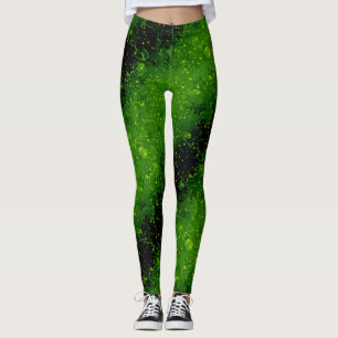 Legging Brilhante brilhante sem costura confetti verde bri