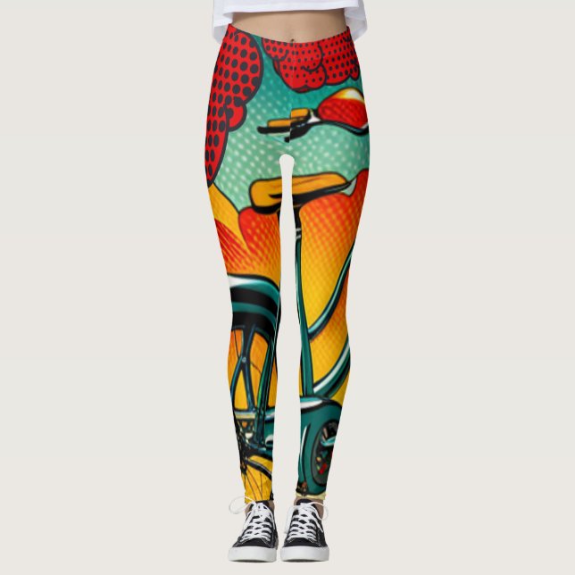 Legging Brilhante de Bicicleta (Frente)